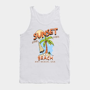 Sunset Beach Good Vibes Tank Top